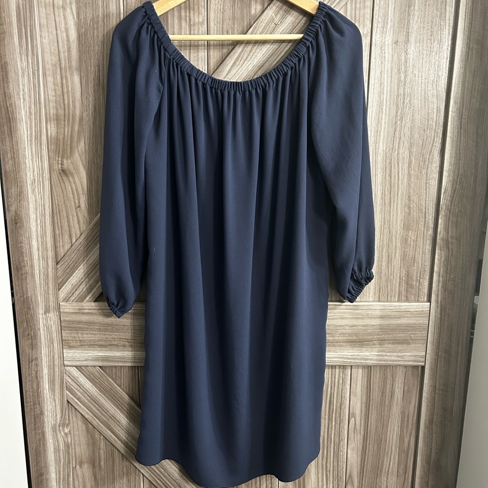 Wilfred Duree Off-Shoulder minimalist crepe effortless Dress (Aritzia)